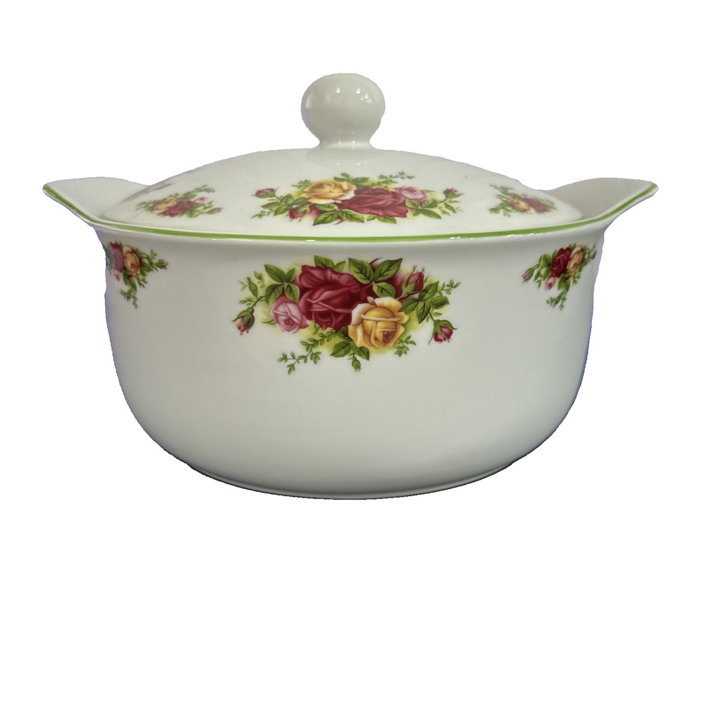 Old Country Roses Royal Albert 5 Pint Casserole 1998 Royal Doulton Gift Ready